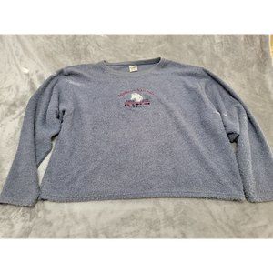 Vtg 2002 AMHA National Show Cal Cru towelling terry sweater Miniature Horse L/XL